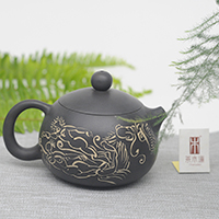 茶木道-陶小窑（紫陶壶）LJR 吐潮-黑泥西施壶